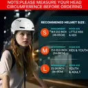 DKONI HS-158 Casque de vélo adulte rechargeable USB avec éclairage avant et arrière Pour hommes et femmes Blanc S 48-55 cm image 1