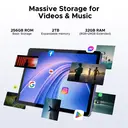 DOOGEE Tab G6 Plus Android Tablet， 11-inch FHD+ Display， 32GB RAM， 256GB ROM (Expandable up to 2TB)， 8000mAh Battery， Octa-Core Processor， Black image 4