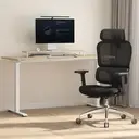 SIHOO M56C Ergonomic Office Chair - Adjustable Desk Chair with 3D Dynamic Lumbar Support, Breathable Mesh Back, Adjustable Headrest and PU Armrests for Home Office - (Black) image 1