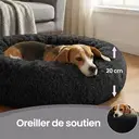 SONGMICS Lit donut et coussin lavable pour animaux noir - 80 cm  image 4
