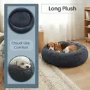 SONGMICS Panier pour chien avec bords surlevés rond gris foncé - 90 x 20 cm image 3