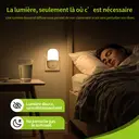 Vivreal Lumière Nocturne avec 5 Niveaux de Luminosité, 3 Modes (AUTO/ARRÊT/MARCHE), Veilleuse pour Enfants pour Chambre, Escaliers, Couloir, Blanc Chaud image 4