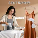 Aucma Handheld Garment Steamer,1500W High-Efficiency Steam,Steam Iron - 300mL Large Capacity Water Tank,Easily Removes Wrinkles,Lightweight Design,Suitable for Home,Office,and Travel, White, with 1 Fur Brush image 2