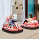 HOMCOM Kids Bumper Car 360° Rotation Spin Waltzer Car 6V Electric Ride On Car with 2 Speeds, Music, Lights for 18-48 Months P image 8