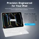 Rexsun Tablet Keyboard Case – Magnetic Floating Design， Detachable Protective Cover， Precision Trackpad for iPad Pro 11"/Air 10.9"/11"， Model P11-2 (White) image 1