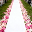 Yuejia Lot de 200 pétales de roses artificielles en soie - Rose/blanc image 4