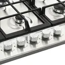 Belling GHU753C STA Gas Hob – 75 cm Stainless Steel, 5 Burners, Cast Iron Pan Supports, Multi-Point Ignition image 2