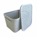 Strata Medium Urban Store Basket with Lid Cool Grey 14L image 1