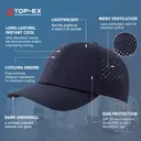 TOP-EX Casquette respirante en mesh, séchage rapide, effet rafraîchissant taille M/L - Navy image 2