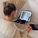 SENSSE Glow Up Vanity Case – LED Light Mirror, Organised Beauty Storage, Portable Travel Design – Blush Pink SNSEVC01, Top Gift Picks image 7