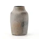 1pc/18.3cm7.2in, Rustic Farmhouse Ceramic Flower Vase, 18cm, Boho Vase for Home Decor, Terracotta Vase for Living Room, Table, Shelf, Fireplace Decor, Farmhouse, Grey image 2