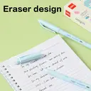 Deli Erasable Gel Pen, Office School Supplies, 0.5mm Needle Point, Blue, 12-Pack image 3