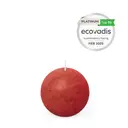 Spaas Ball Candle Rustic Unscented Red D:8xH:8cm image 2