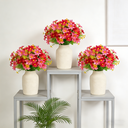 4pcs 11.02in/28cm
Artificial Daisy Mums Flowers Outdoor Plants Fake Silk Flowers No Fade Greenery Shrubs Home Wedding Office Garden Porch Décor(Rose Red) image 4