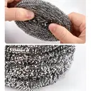 6-Pack Stainless Steel Pot Scourers, 15g Each, Non-Rusting Metal Scrubber Pads (Bagged) image 2
