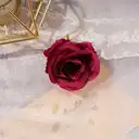 Wei’s Moment 20Pcs Artificial Flowers Roses, Real Touch
 Foam Roses, Fake Flowers Rose for DIY Wedding Bridal Bouquets Baby Shower Table Centerpieces Home Decorations, Cream Burgundy image 3