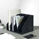 Deli Tri-Fold File Organizer, Office Desk Storage, Dark Gray, 1-Unit image 8