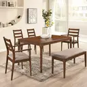 Dining Chairs Orlando Walnut/Grey 2pcs image 5