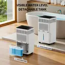 ELECCI 60L/D Dehumidifiers with Purification, 6.2L Water Tank, Auto Defrost, 24H Timer, R290, Continuous Drainage with Drain Hose, Ideal for 120m² Rooms. image 4