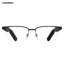 LAWAKEN AI Chat City Executive Titanium AI Smart Audio Glasses, 128 Languages Real-Time Translation, AI Note for Meeting Summary, AI agent of ChatGPT Gemini Claude, Waterproof, Lightweight, Long battery, Prescription Lenses, 5.3 Bluetooth, Hands-Free Wearable, Open-Ear Music & Calls, for ios android, Lightweight Fit, for Lifestyle & Travel image 3