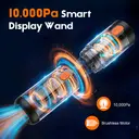 ATSHARK Mini Cordless Handheld Vacuum Cleaner, Compact Portable Car Vacuum, 10000Pa Strong Suction, Dual Mode, LED Display, Type-C Fast Charging, for Car, Home and Office, Model 2207B, Black image 6