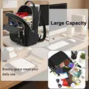 Backpack Women Small， Elegant School Backpack Wallet Set 2 in 1 Waterproof City Backpack Casual Daypack with USB Charging Port Modern Handbag Backpack Bag for Travel Work Black， New Year Sale ， Top gift picks image 3