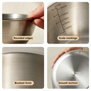 PURECOOK 304 Rolled Rim Japanese-Style Fruit Salad Bowl Collection | 4-Piece Natural Finish Salad Bowl Set image 5