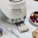 Swan Retro Revive 2 Slice Toaster, Hidden Cord Storage, Vintage, Variable Width Slots, 930W, Coated Stainless Steel, Cream with Chrome Accents - ST19028C image 4