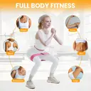 Good Nite Bandes élastiques de résistance 3 niveaux en tissu pour entraînement ciblé jambes et fessiers image 2