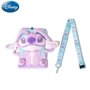 1pc Disney Angle Plush Lanyard Card Holder Officially Licensed Cute Soft Plush ID Case with Themed Lanyard Movies Anime Peripheral Stitch Themed Accessory Gift for Phone image 0
