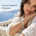 VoxorAI L8 [Orchidée de neige] Bracelet en cristal, Collier et bracelet en perles originaux faits main à faire soi-même pour chance et richesse, Style haut de gamme tendance luxe discret image 3
