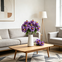 Yuejia Lot de 3 bouquets de fleurs artificielles en soie hibiscus tropical violet - 45 cm image 7