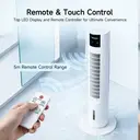 Totopia Water Cooling Tower Fan For Bedroom, 70° Auto Oscillation, 3 Speeds & 3 Modes, Remote Control, 1-12H Timer, 6 Ice Packs Included，New Arrival image 7