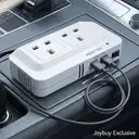 BESTEK 200W Car Power Inverter 12V to 230V/240V Dual AC Outlet with 4 USB Ports Portable Vehicle Charger Adapter image 0