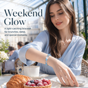 VoxorAI L8 [Orchidée de neige] Bracelet en cristal, Collier et bracelet en perles originaux faits main à faire soi-même pour chance et richesse, Style haut de gamme tendance luxe discret image 1
