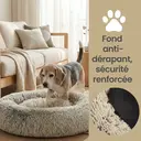 SONGMICS Lit donut et coussin lavable pour animaux kaki - 80 cm   image 4