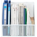 Senhoglb Porte-revues A4 en métal de bureau, blanc, Offre Nouvel An, Idées cadeaux top image 2