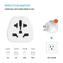 FIXED Adaptateur de voyage USA, Blanc image 2