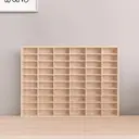 CHZIMADE 1PC 1/64 Hot Wheels Display Case 60 Grids Wood Diecast Car Matchbox Storage Cabinet image 3