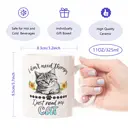 Alphynix 1 Mug blanc 33cl avec citation "Je ne veux que mon CHAT" & design tournesol, cadeau de Noël ou Thanksgiving thérapie par le chat réconfortant,Le cadeau de la saint-valentin, cadeau d’anniversaire image 6