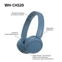 Sony WH-CH520 Wireless On-Ear Headphones (Blue) image 7