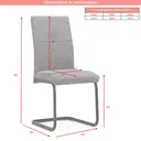 Dining Chair Venezia Cantilever Dark Grey 2pcs image 8