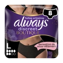 Always Discreet Culottes d'incontinence Boutique, Noires, Taille L, Lot de 8 image 0