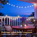 VIVREAL Guirlandes lumineuses solaires avec boules à bulles – 7 m (23 pieds), 50 LED, blanc froid, guirlandes lumineuses solaires étanches pour l’extérieur, décoration du jardin et de la terrasse, décoration festive, PVC-006-01, offre spéciale Nouvel An, cadeaux phares image 8