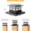 LUTEC 2-Piece Solar Pole Cover & Fence Light, IP65 Waterproof, 3000K Warm White LED for 4x4, 5x5, 6x6 Wooden/Vinyl Poles, Garden & Deck Decoration image 1