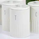 BLACKMOOR Embossed Tea Canister - Ivory image 0