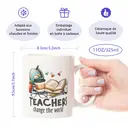 Alphynix 1 Mug blanc 33cl avec citation "LES ENSEIGNANTS Changent le Monde" & icônes éducatives, inspirerendes Weihnachts- oder Thanksgiving-Geschenk für Pädagogen,Le cadeau de la saint-valentin, cadeau d’anniversaire image 7