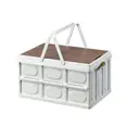 WINPEX Foldable basket with wood clappers and handles-Large size image 0