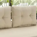 Outsunny Banc Suspendu en Résine Tressée 2 Places avec Coussins Amovibles et Lavables, Balancelle de Jardin Extérieure avec Chaînes en Acier, Charge 240 kg, 115x66x44cm, Beige image 8