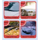 Oxford Fabric Magnetic Half Car Cover with Side Window Protection – Thick Windproof Windshield Cover with Reflective Strips & Anti-Theft Straps, Fits Most Vehicles image 1